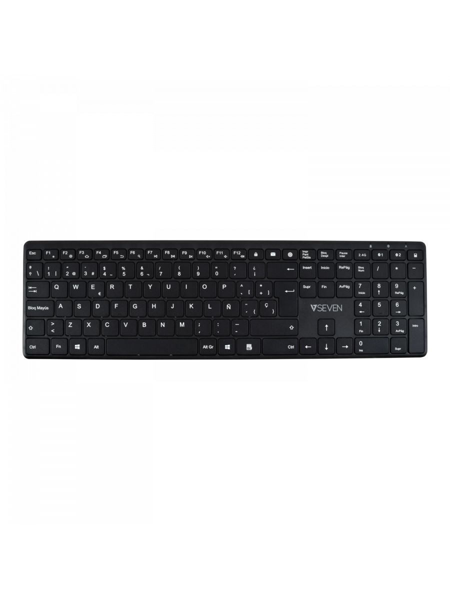 V7 KW550ESBT - QWERTY Spanish Keyboard - Black