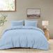 Dreamzie dekbedovertrek 240x220 cm met 2 kussenslopen 65x65 cm - Blauw - Beddenset 240x220 cm van 100% microvezel - 3-delig - Gecertificeerd chemicaliënvrij (Oeko-Tex)