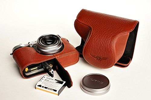 Zakao X100T Camera Case, Handgemaakte Echt Echt Lederen Full Camera Case Bag Pouch voor Fujifilm Fuji X100T Onderste Opening Versie, BRON