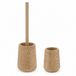 Tendance Japandi Badkamerset - Toiletborstel en Tandenborstelhouder - hout effect - zwart