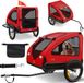 KESSER® Chien remorque de vélo jusqu'à 45 kg 3-en-1 remorque de vélo Chien - Rouge