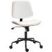 TRUVO Chaise De Bureau Pivotante Sans Accoudoirs, Dossier Incurvé, Assise En Forme De U, Hauteur Réglable, Fonction Inclinable, Blanche