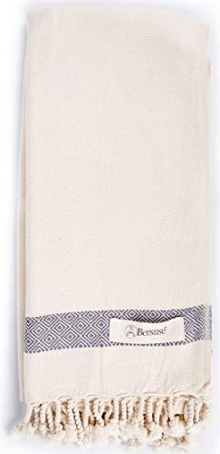 Bersuse Laodicea Turkse Handdoek - 95 x 175 cm - Natuurlijk wit