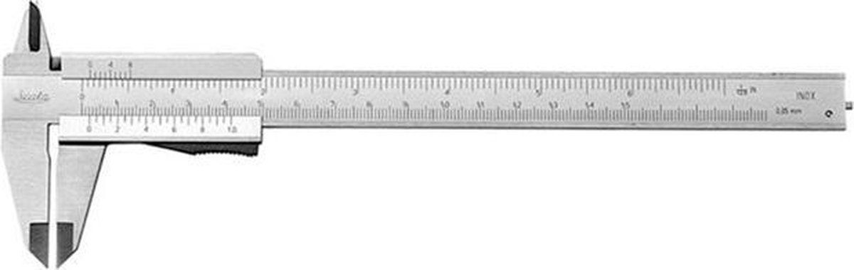 Mib Schuifmaat - 150x40mm - RVS - Matverschroomd
