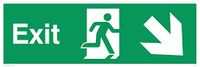 Viking Signs SB441-L41-V "Exit" Sign, Rechts Pijl, Vinyl, 150 mm H x 450 mm W