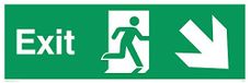 Viking Signs SB441-L41-V "Exit" Sign, Rechts Pijl, Vinyl, 150 mm H x 450 mm W