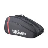 WILSON 2025 Tour Tennis Racket Bag - Zwart/Rood/Wit
