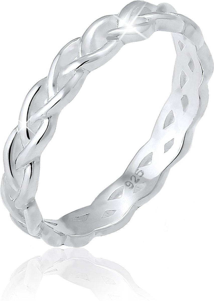 Elli Ring Knoop oneindig gedraaid trend blogger 925 zilver - 4050878551964