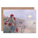 GREETINGS Wee Blue Coo GREETINGS CARD BERTHDAY GIFT PAINTING FLOWERS HANS BALUSCHEK VAN DE Dood