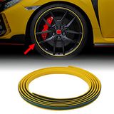 4R Quattroerre.it 10421 Universele sticker voor autovelgen, geel
