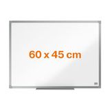 Nobo Magnetisch whiteboard met droogwissing, 60 x 45 cm, memobord en magnetische tekentafels, zilver aluminium frame, 600 x 450 mm - Amazon Exclusive