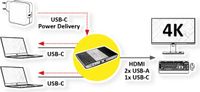 ROLINE KVM-switch, HDMI 4K, USB, 1 gebruiker - 2 mobiele apparaten