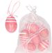 Koopman International Oeufs de Pâques décoratifs à suspendre - 6x - paillettes roses - polystyrène expansé - 6 cm