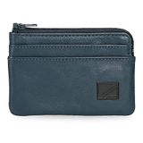 Pepe Jeans Chief portemonnee, blauw, 11 x 7 x 1,5 cm, leer, Rosa Roja, portemonnee