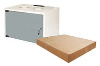 LINK LK1907U40E kast RACK 19" gemonteerd 6 eenheden aan de muur (H)370 x (B) 540 x (D) 400 mm kleur grijs glazen deur