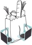 rati NOOK - Bagagebevestiging voor de kofferbak I met klittenband EN antislip pads I Opberghulp I Laadhulp I Organizer I 2 stuks - groen