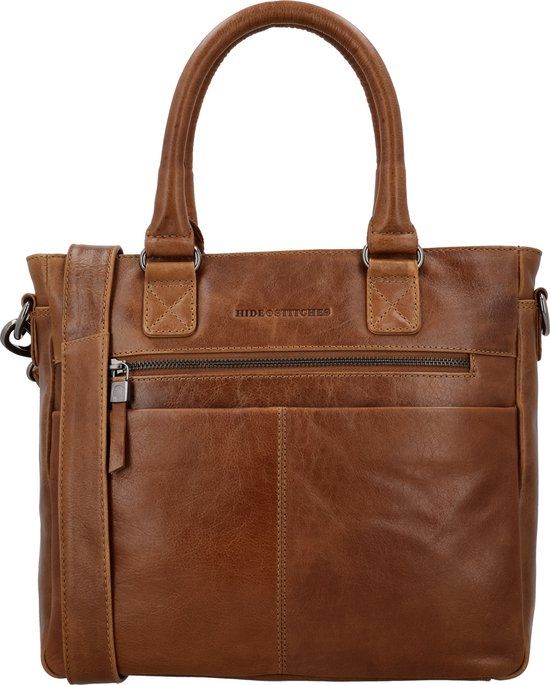 Hide & Stitches Porto Handtas - Bruin - 100% Leer
