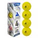 Joola Plastic Primo Pickleball Ballen - 4 Pack van 3 Sterren Toernooi Indoor en Outdoor Ballen - USAPA Goedgekeurd - Ideaal gewogen en precisie vervaardigd 40 Hole Design Officiële maat, Geel