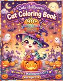 Cute Halloween Cat Coloring Book for Kids Ages 2–4