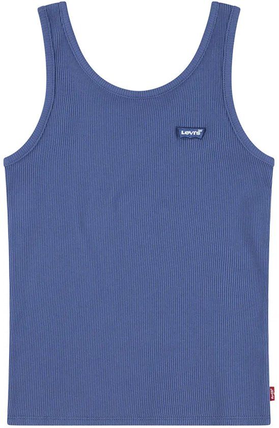 Levi's® Kids Meet And Greet Ribbed Mouwloos T-shirt Blauw 10 Years Kinderen