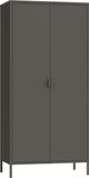 [en.casa] Esteli Kledingkast 170x80x45 cm Zwart