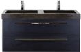 BES LED Seville Badmeubelset 120 cm - 2 Laden Black Oak - Wastafel Lucca Dubbel