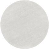 TT Home Laagpolig woonkamertapijt, effen, modern design, wasbaar, kleur: Zilver, 80 cm, rond