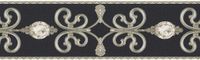 AS Creation Klassieke Behangrand (zelfklevend) - Zwart Zilver