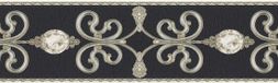 AS Creation Klassieke Behangrand (zelfklevend) - Zwart Zilver