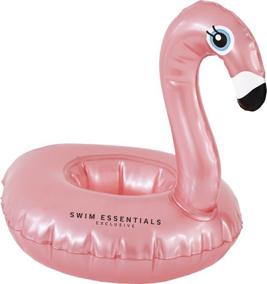 Swim Essentials Opblaasbare Rosé Gouden Flamingo Bekerhouders (25st)