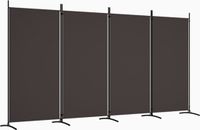 vidaXL Kamerscherm met 4 panelen 346x180 cm stof bruin