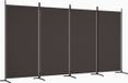 vidaXL Kamerscherm met 4 panelen 346x180 cm stof bruin