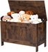 VEVOR Kinderspeelgoedbank met opbergruimte, houten speelgoedkist, opbergbank met veiligheidsscharnier, opbergkist voor speelkamer, woonkamer, hal, speelgoedbank, 754 x 389 x 480 mm, bruin