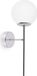 SIENA CHROOM wandlamp - 1 platte, witte lampenkap - E14 fitting