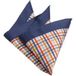 OLYMP Pochet rood/blauw/geel, Ruit