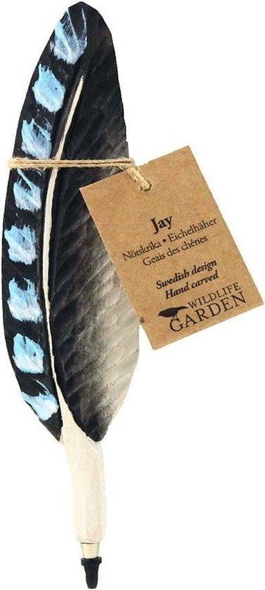 Wildlife Garden Pen Vlaamsegaai-veer Houtsnijwerk - Zwart, Blauw, Wit - Medium - 1 stuk(s)