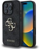 Guess Metal Logo hoesje voor iPhone 16 Pro - Grijs