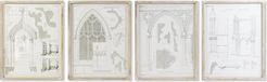 DKD Home Decor Schilderij 50 x 2 x 65 cm Neoklassiek (4 Onderdelen) Beige MDF