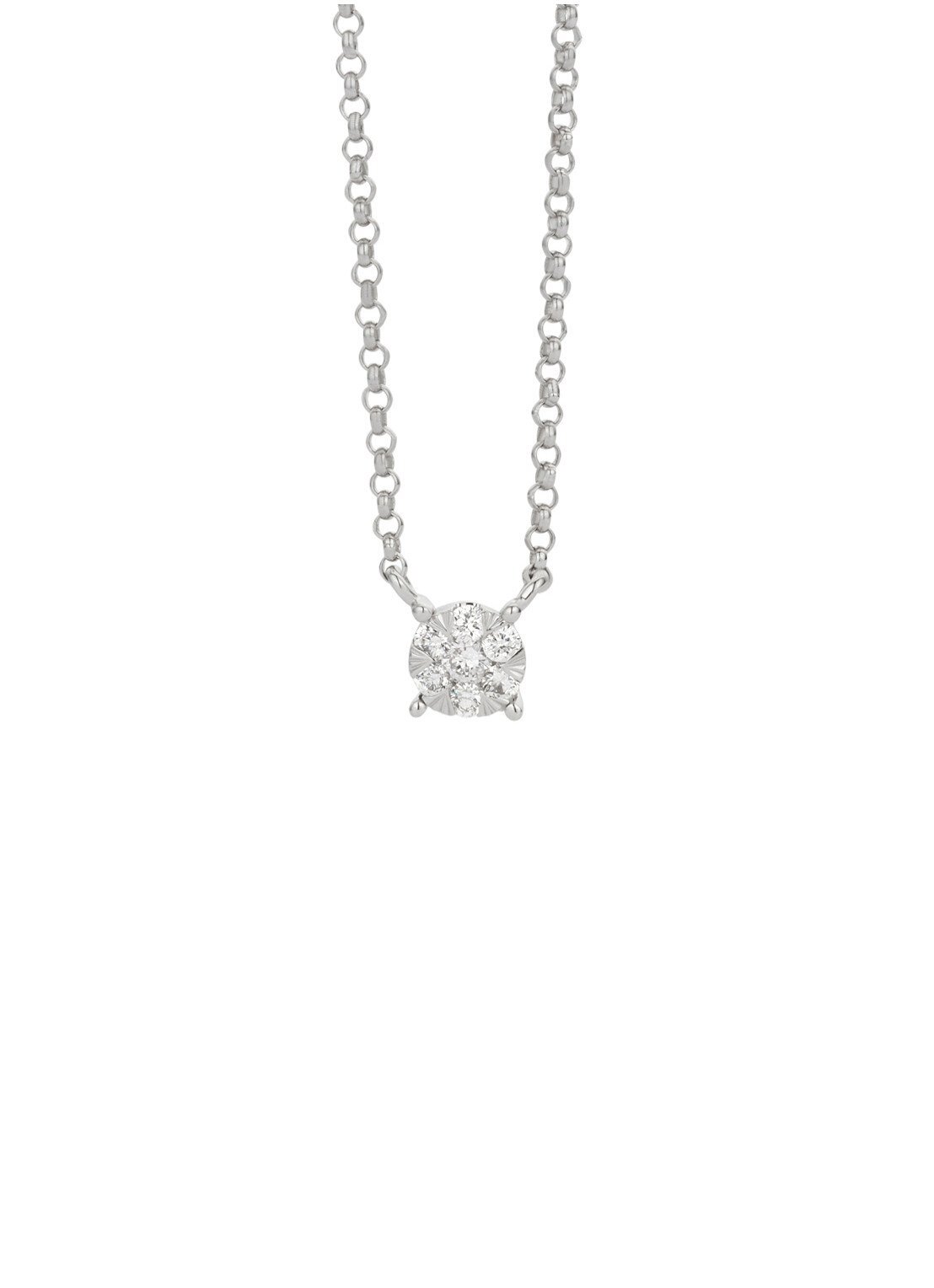 Diamond Point Hanger van 14k witgoud met diamant