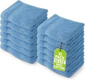 Utopia Towels Set van 12 premium washandjes, 30,5 bij 30,5 cm, ringgesponnen van 100% katoen, zeer absorberend en zacht aanvoelend, essentiële washandjes voor badkamer, spa, sportschool en gezicht