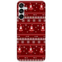 Samsung Galaxy M15 5G Bedrukt siliconen hoesje pull de noel santa