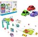 Playos® Autobaan met 3 Auto's en Parkeergarage