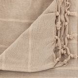 Atmosphera Beige linnen katoenen bedsprei 160 x 220 cm