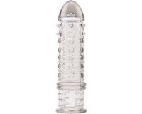 Chisa - Swirls - Geribbelde Penis Sleeve - Grijs Transparant
