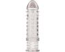 Chisa - Swirls - Geribbelde Penis Sleeve - Grijs Transparant