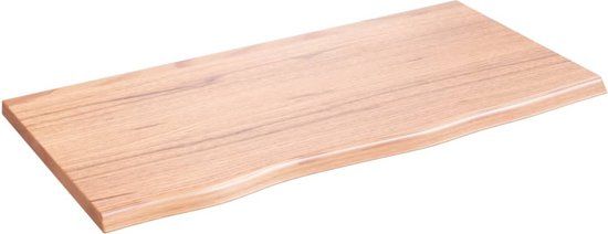 vidaXL Wandschap 80x40x2 cm behandeld massief eikenhout lichtbruin