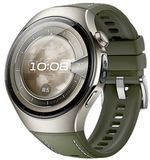 By Qubix Qubix - Hybride leer & siliconen band 'True Fit' - Groen - geschikt voor Huawei Watch 5 - 42mm