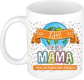 Bellatio Decorations Naam mok mama Kate - wit - de beste - keramiek - 300 ml - Moederdag / verjaardag