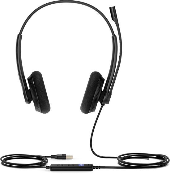 Yealink UH34 Lite Dual Teams Headset Bedraad Hoofdband Kantoor/callcenter USB Type-A Zwart