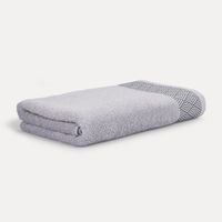 Frottana Geometry Badhanddoek 67 x 140 cm Katoen Zilver